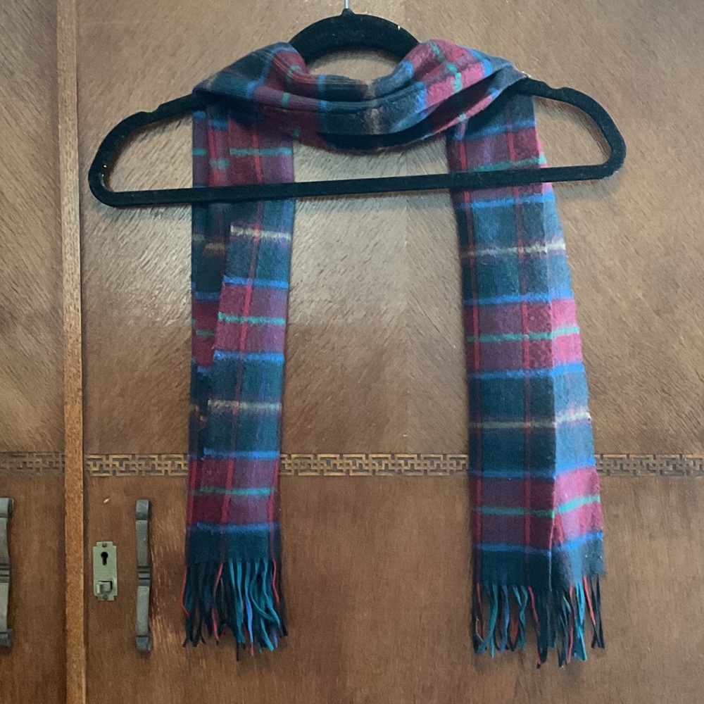 Cashmere neckerchief scarf unisex multi color EUC